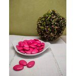 Dragées chocolat noir couleur magenta mariage