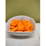 Dragées chocolat noir couleur orange coupelle
