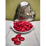 Dragées chocolat noir couleur rouge mariage
