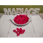 Dragées coeur chocolat lait couleur rouge framboise mariage