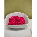 Dragées coeur chocolat lait couleur rouge framboise coupelle