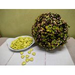Dragées coeur chocolat lait couleur vert anis mariage