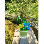 Cube fleurs de dragées et muguet en bonbons de sucre prairie
