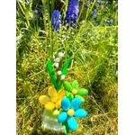 Cube fleurs de dragées et muguet en bonbons de sucre et muscaris