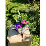Arrosoir fleurs de dragées et muguet en bonbons de sucre jardin