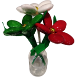 Bouteille fleurs de dragees chocolat