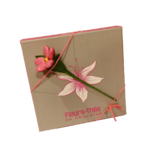 Ecrin chocolats diagonales fleur dragées