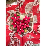 Bouquet chocolat coeur rouge