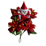Bouquet étoiles de Noël et Père Noël dragées chocolat