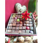 Ecrin chocolats et étoile de Noël ouvert