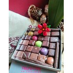 Ecrin chocolats et marguerite de Noël ouvert V2