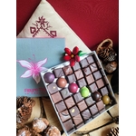 Ecrin chocolats et marguerite de Noël ouvert V3