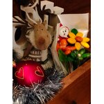 Bouquet Père Noël lumineux dragées chocolat 2