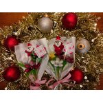 Bouquet Père Noel frésias dragées chocolat 1
