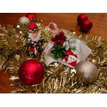 Bouquet Père Noel frésias dragées chocolat 6