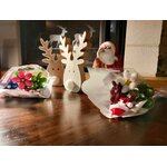 Bouquet Pere Noel et marguerites dragées chocolat 5
