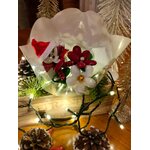 Bouquet Pere Noel et marguerites dragées chocolat 1