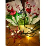 Bouquet Pere Noel et marguerites dragées chocolat 3
