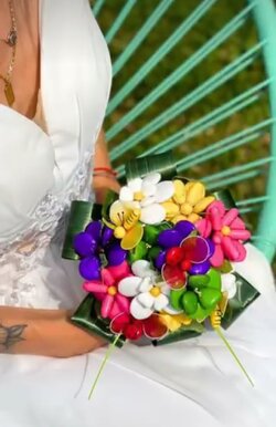 Bouquet de mariée fleur en dragées