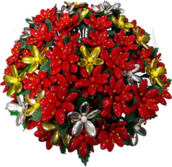 Fleurs de Noel en dragees chocolat