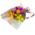 Mini bouquet 3 fleurs smiley 2 couleurs alternées dragées chocolat