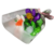 Mini bouquet 3 pâquerettes blanche violette verte dragées chocolat 30g