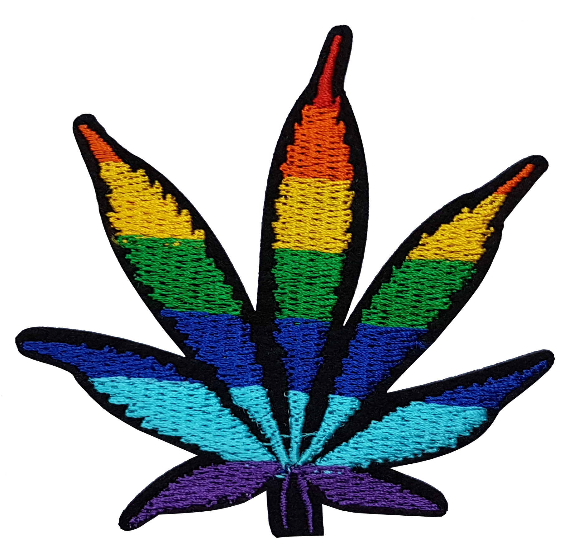 Patch Thermocollant Feuille de Cannabis drapeau LGBT