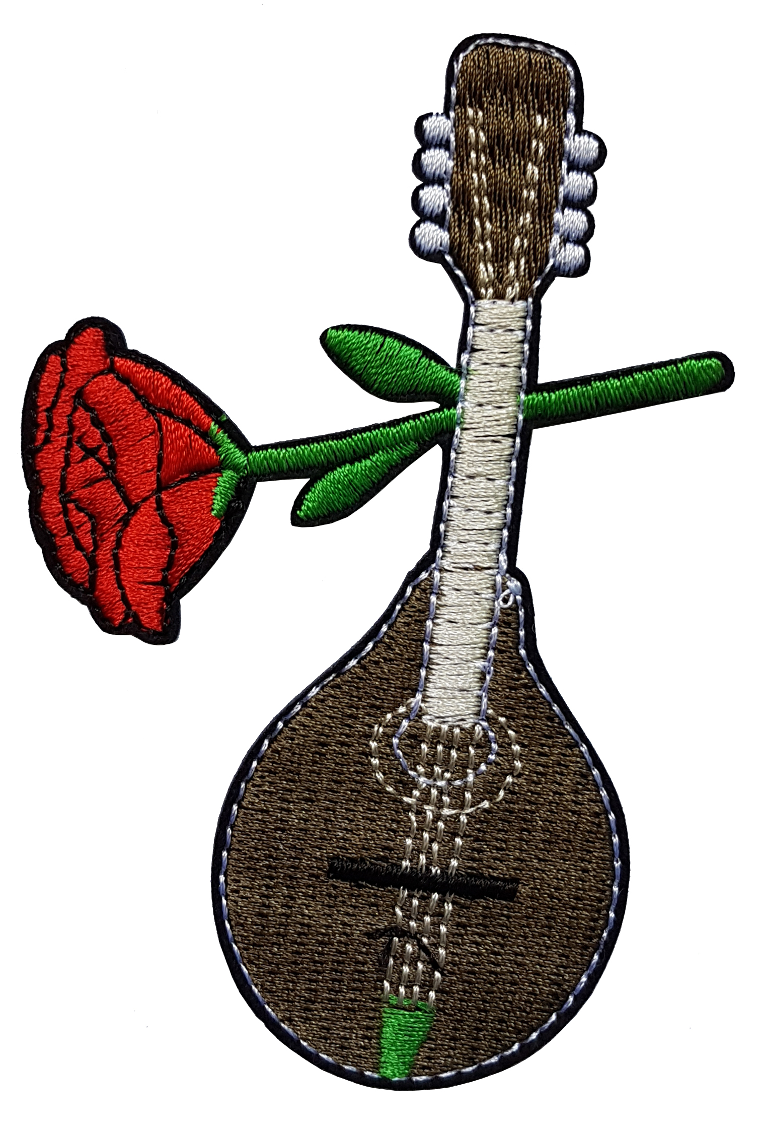 Patch Thermocollant Mandoline Fleur Rose Rouge