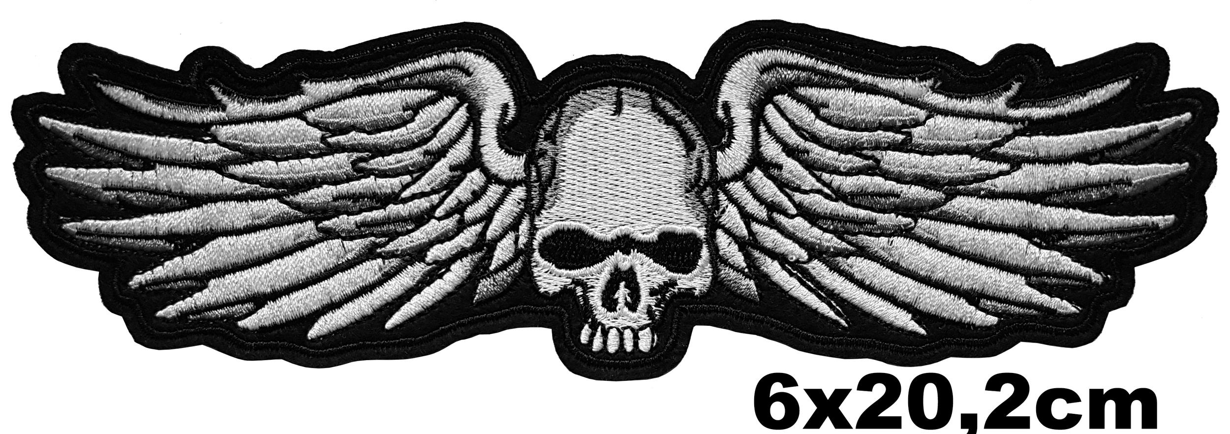 Grand Patch Thermocollant Skull Ailé