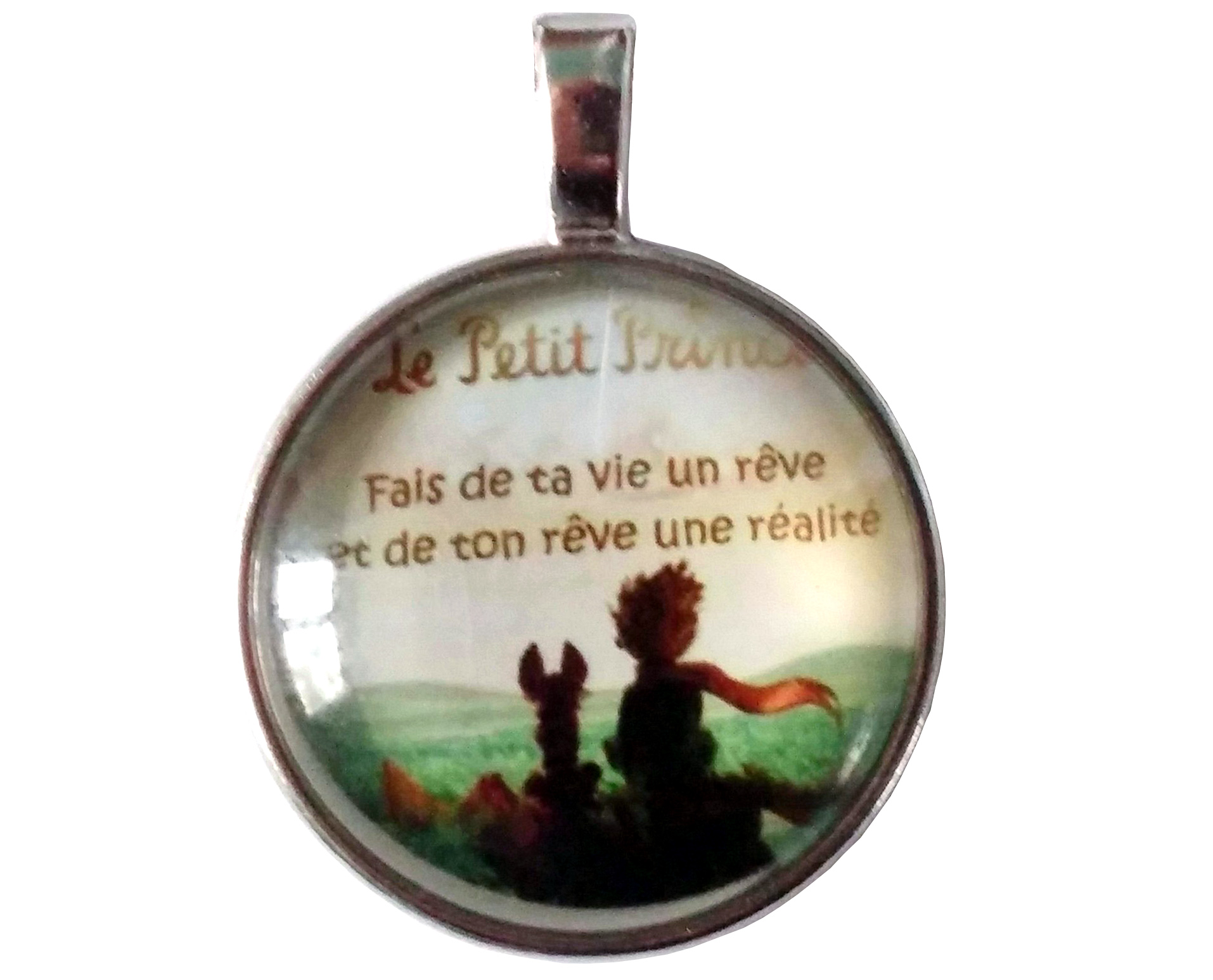Collier pendentif le Petit Prince Fais de ta vie un rêve et de ton rêve une réalité en métal