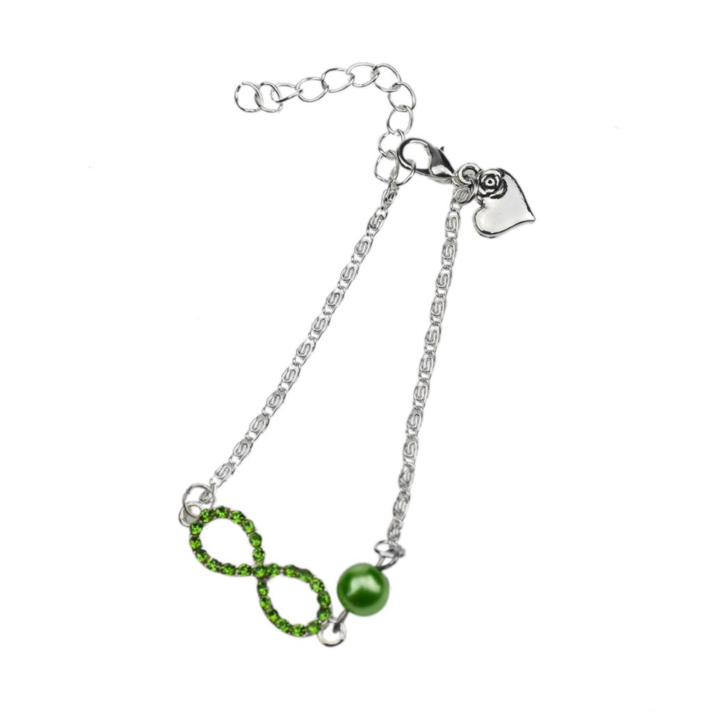Bracelet Infinity Zirconium Cubique Vert 2
