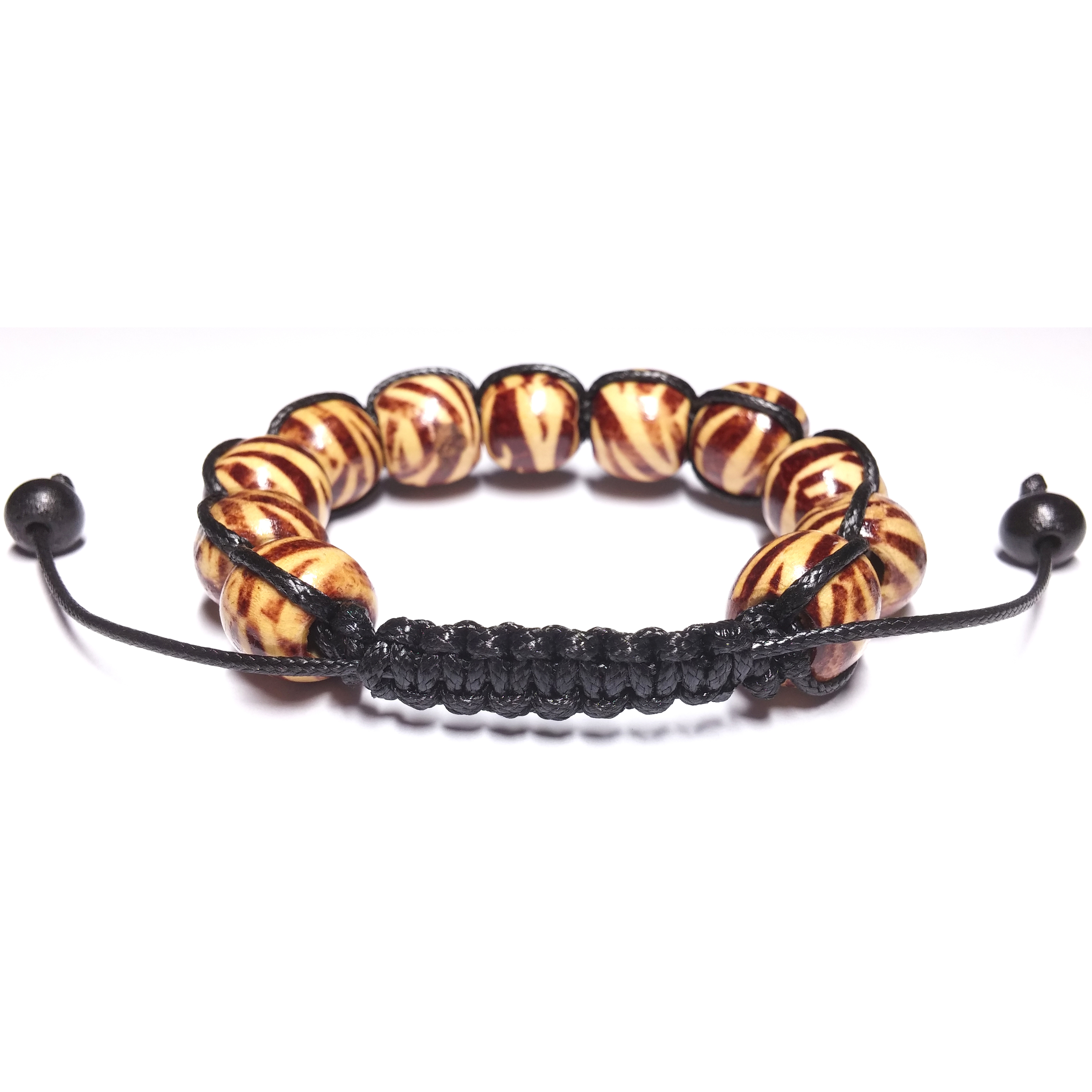 Bracelet Shamballa Bois Tigré 3