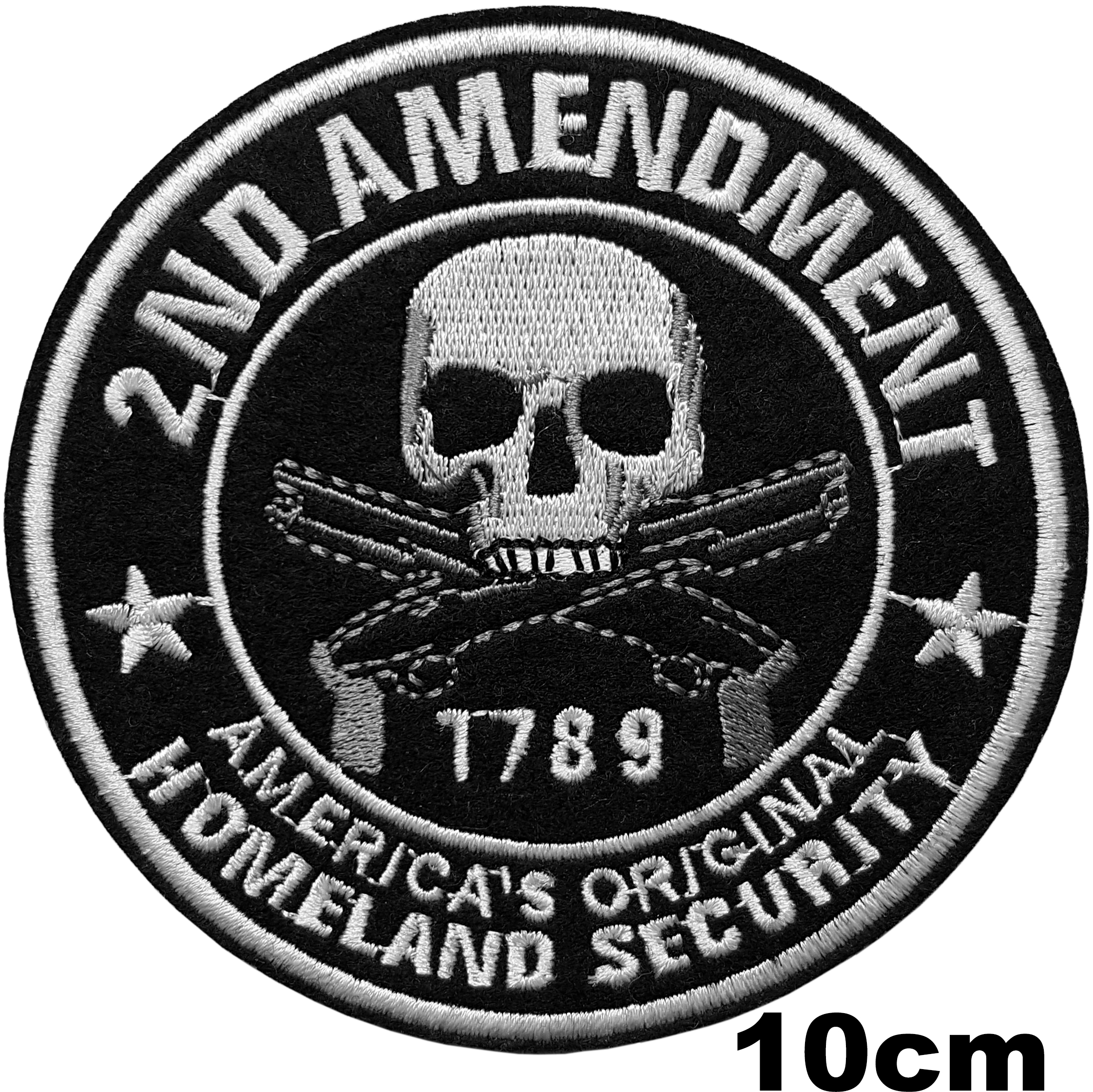 Grand patch tête de mort second amendement 1789