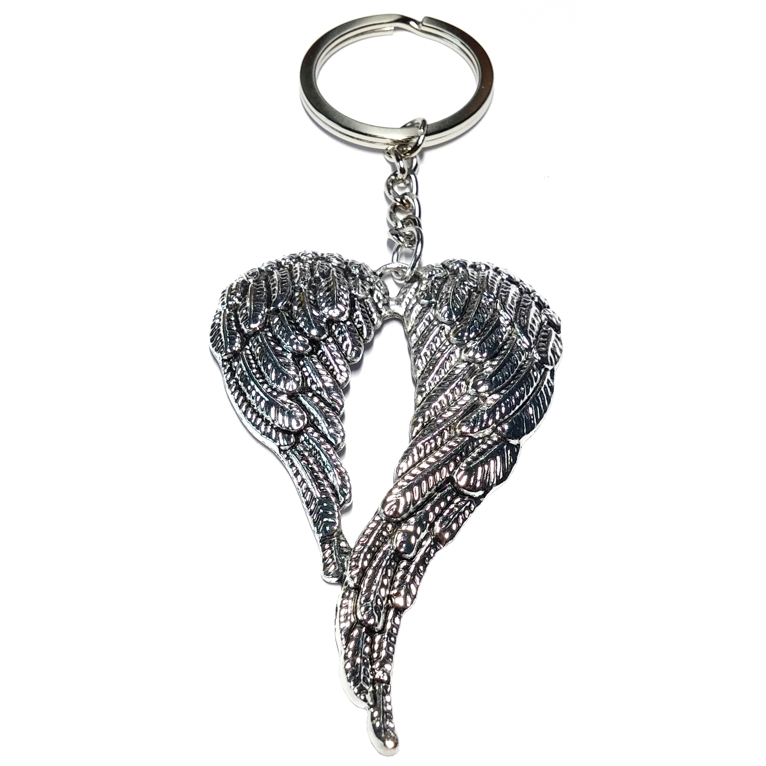 Porte clé en métal Aile d'ange stylisées