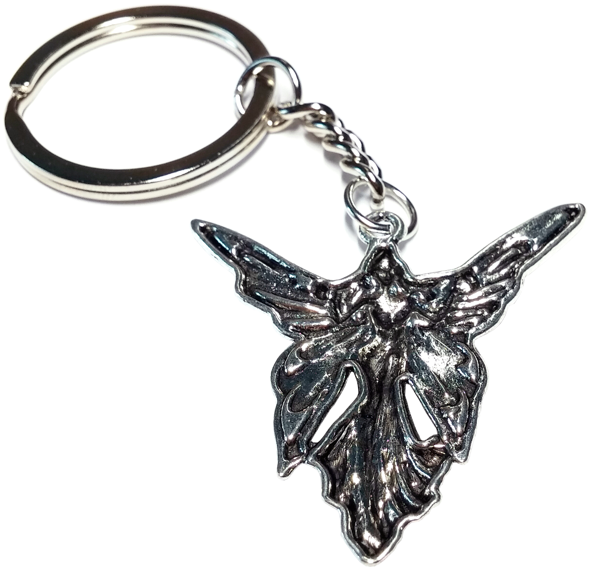 Porte clé en métal femme papillon mavka dessous