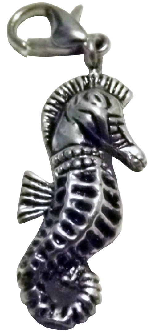 Charm Pendentif Plaqué Argent Hippocampe Cheval de Mer