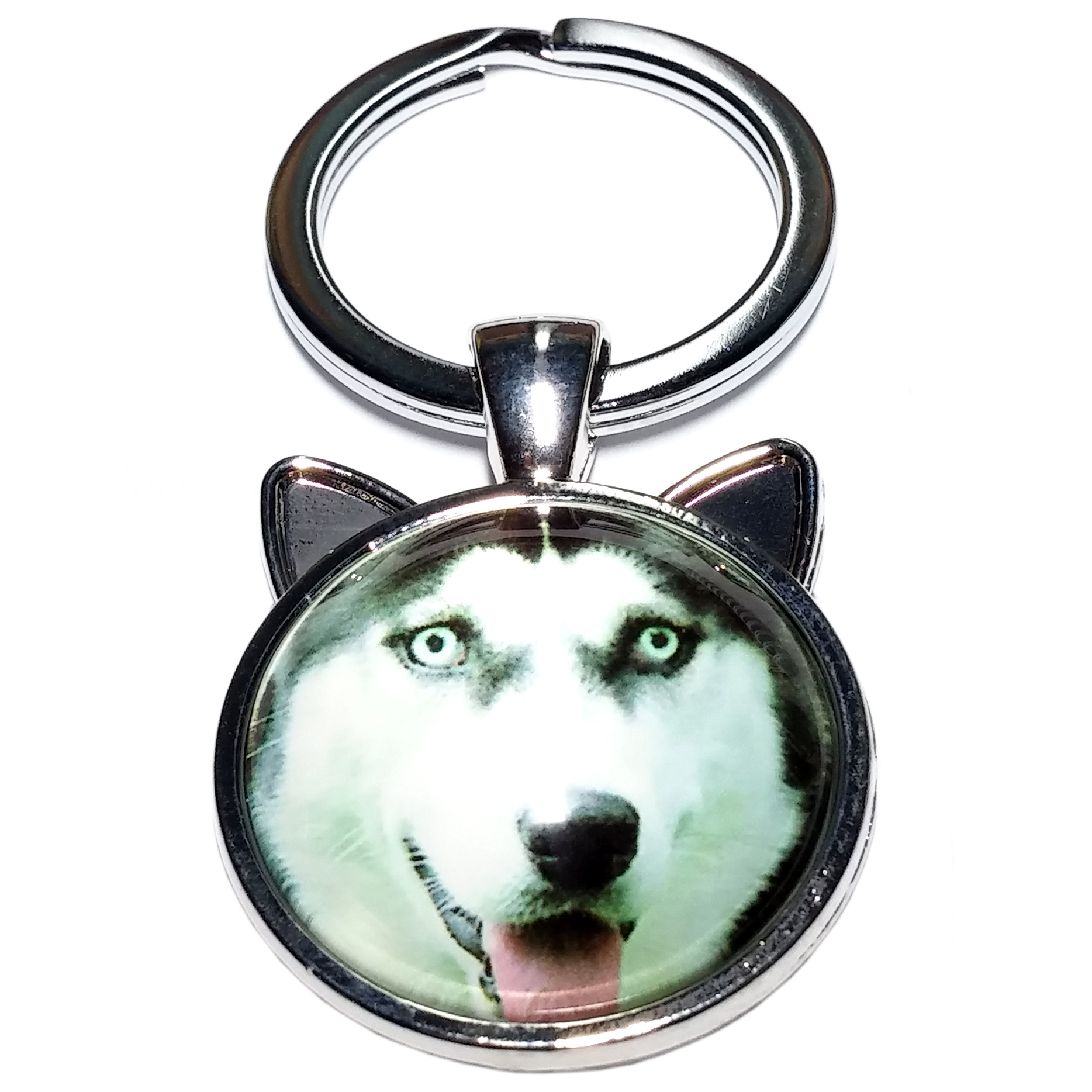 Porte clé métal chien husky