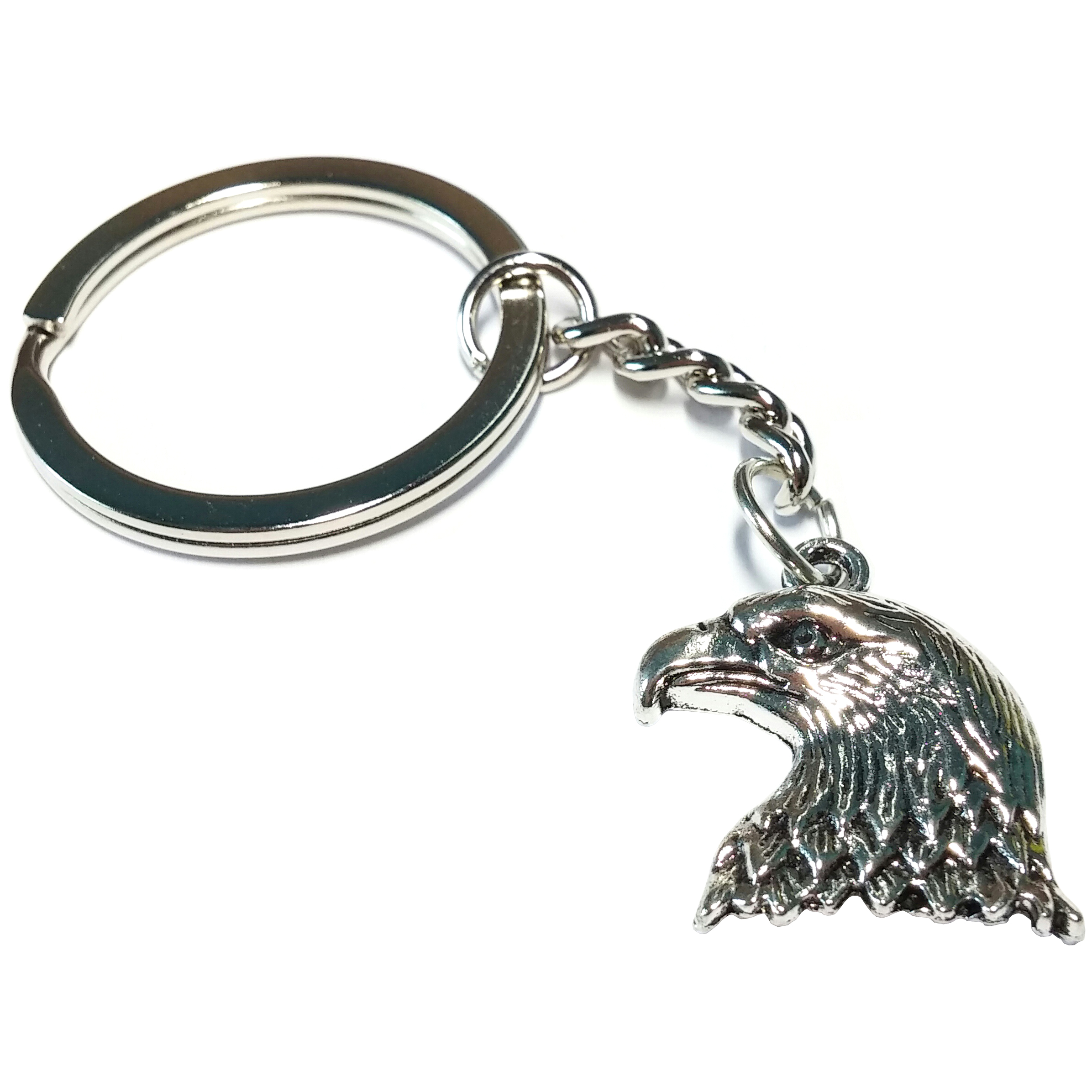 Porte clé métal tête d'aigle