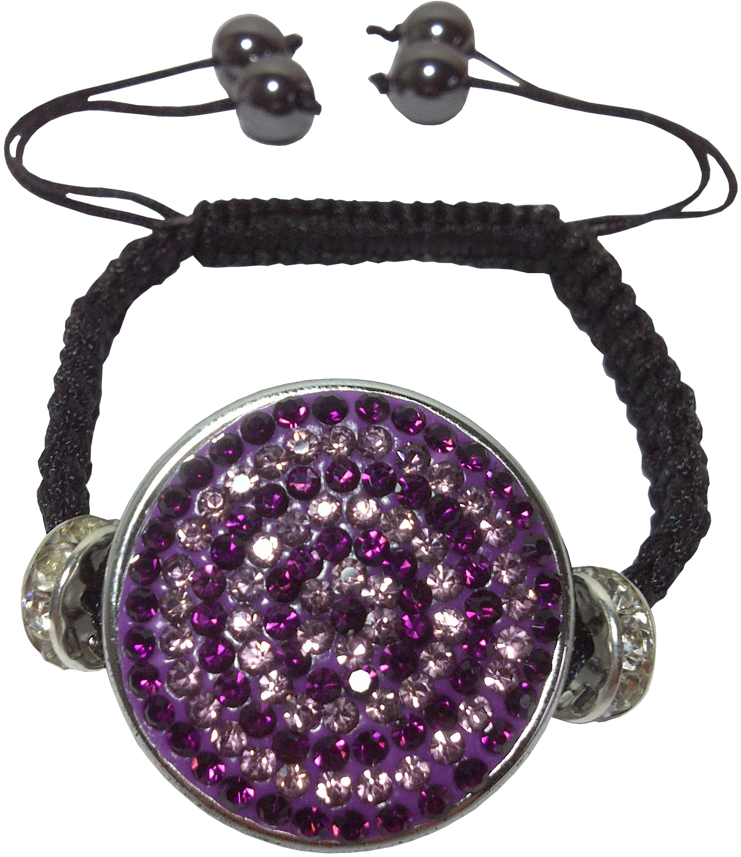 Bracelet Shamballa Zirconium Cubique Violet