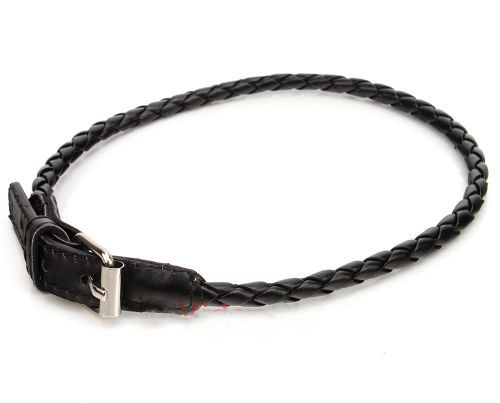 Bracelet Cuir PU Tressé Noir 3