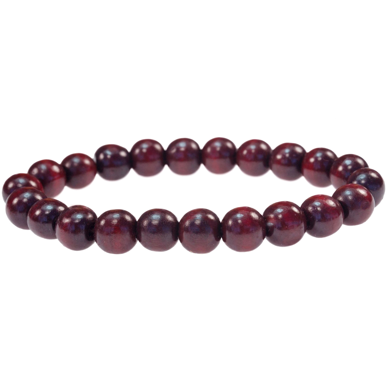 Bracelet Tibétain Perle Bois Rouge