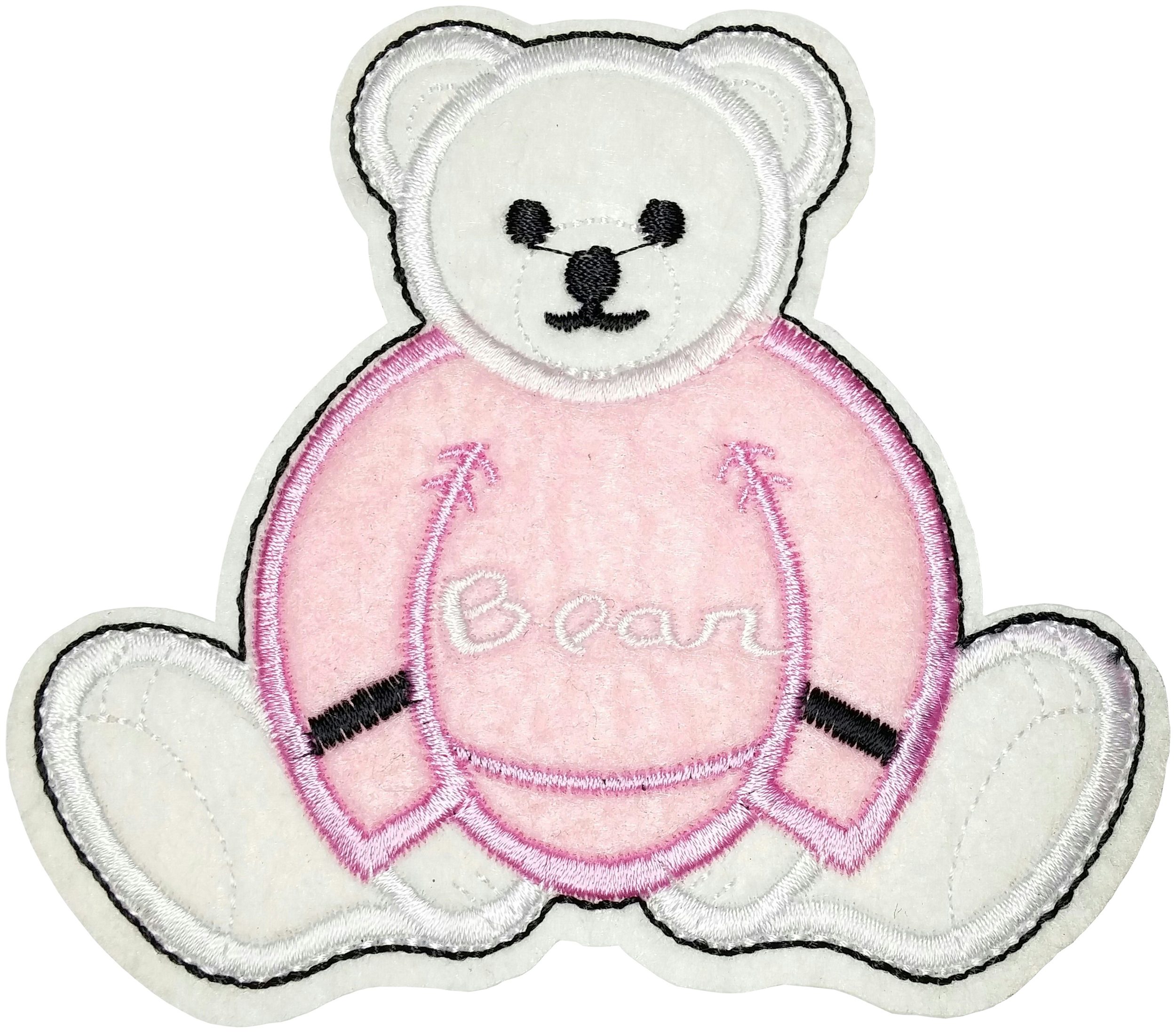 Grand Patch Thermocollant Ours Blanc Polaire Nounours Ourson