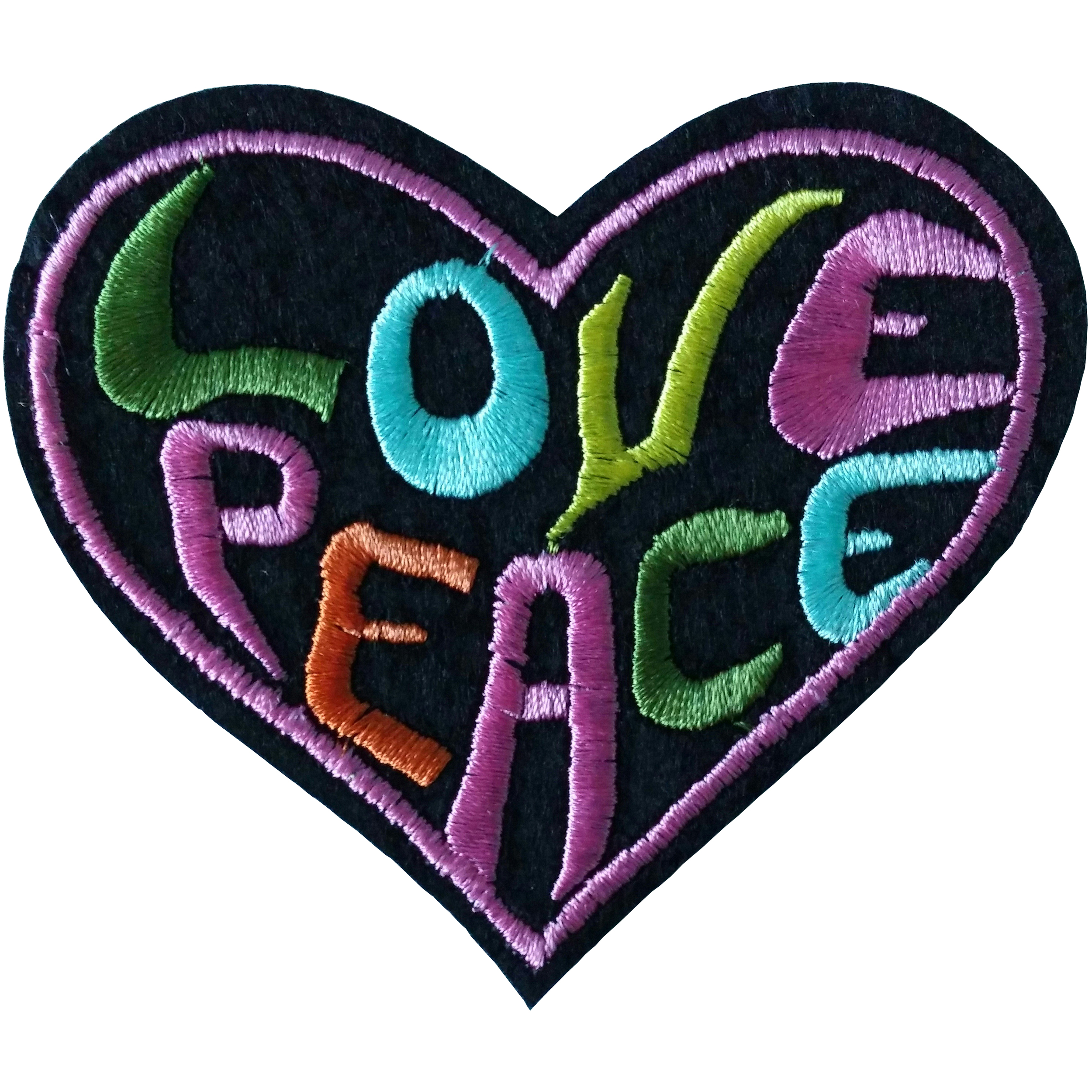 Patch Thermocollant Coeur Love Peace Amour Paix
