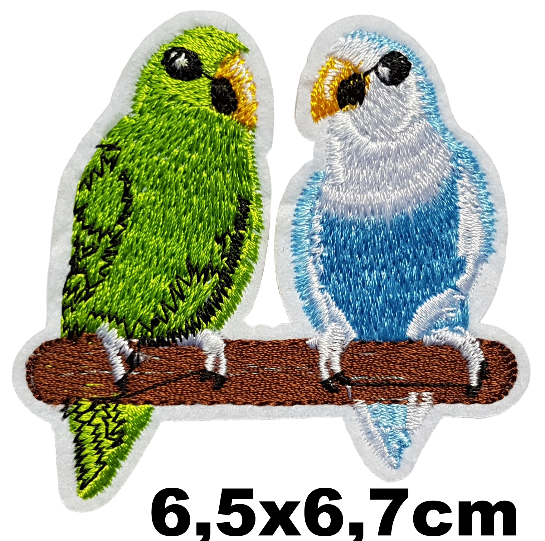 Patch Thermocllant Couple Perruche animal oiseau