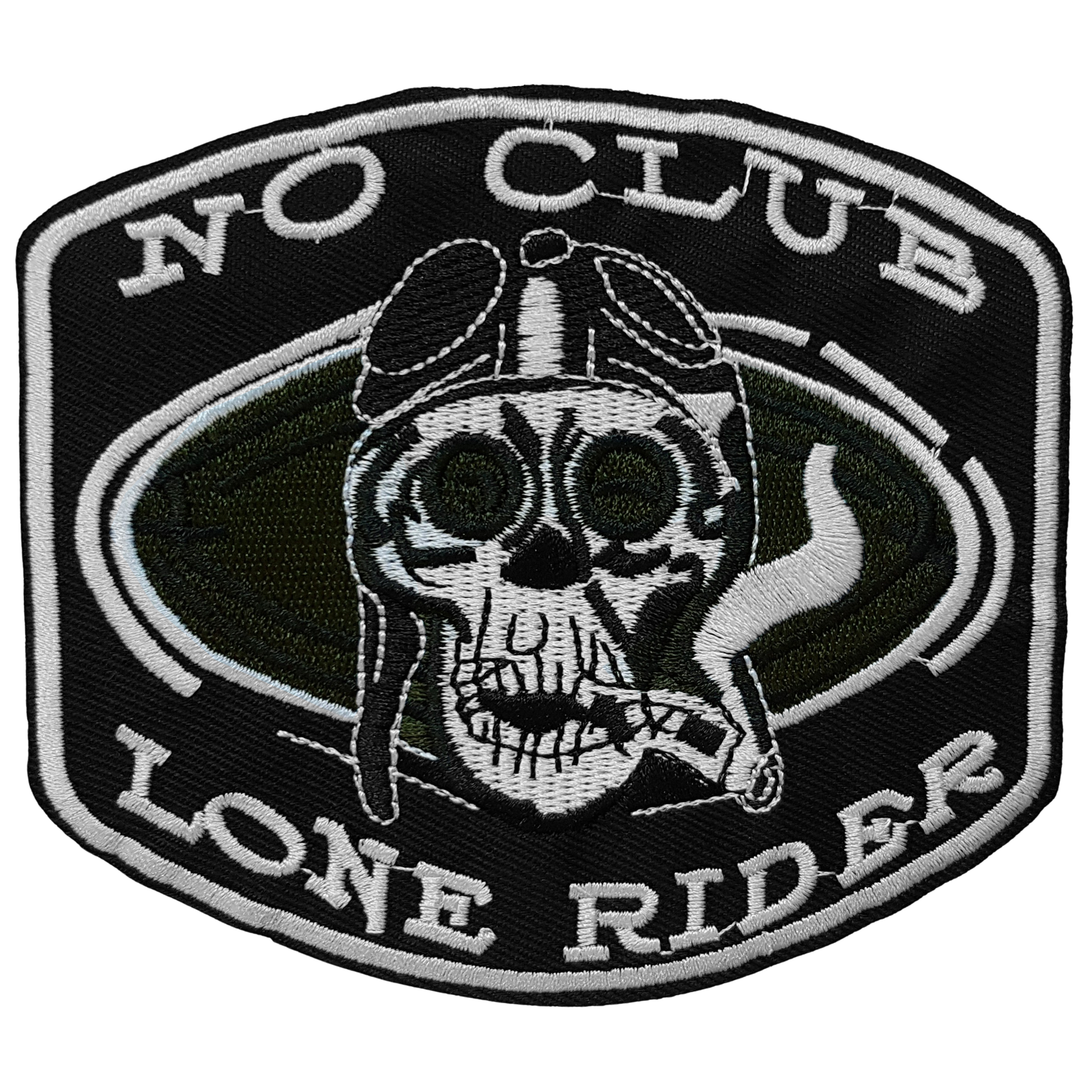 Grand patch biker tête de mort no club lone rider crane skull 1