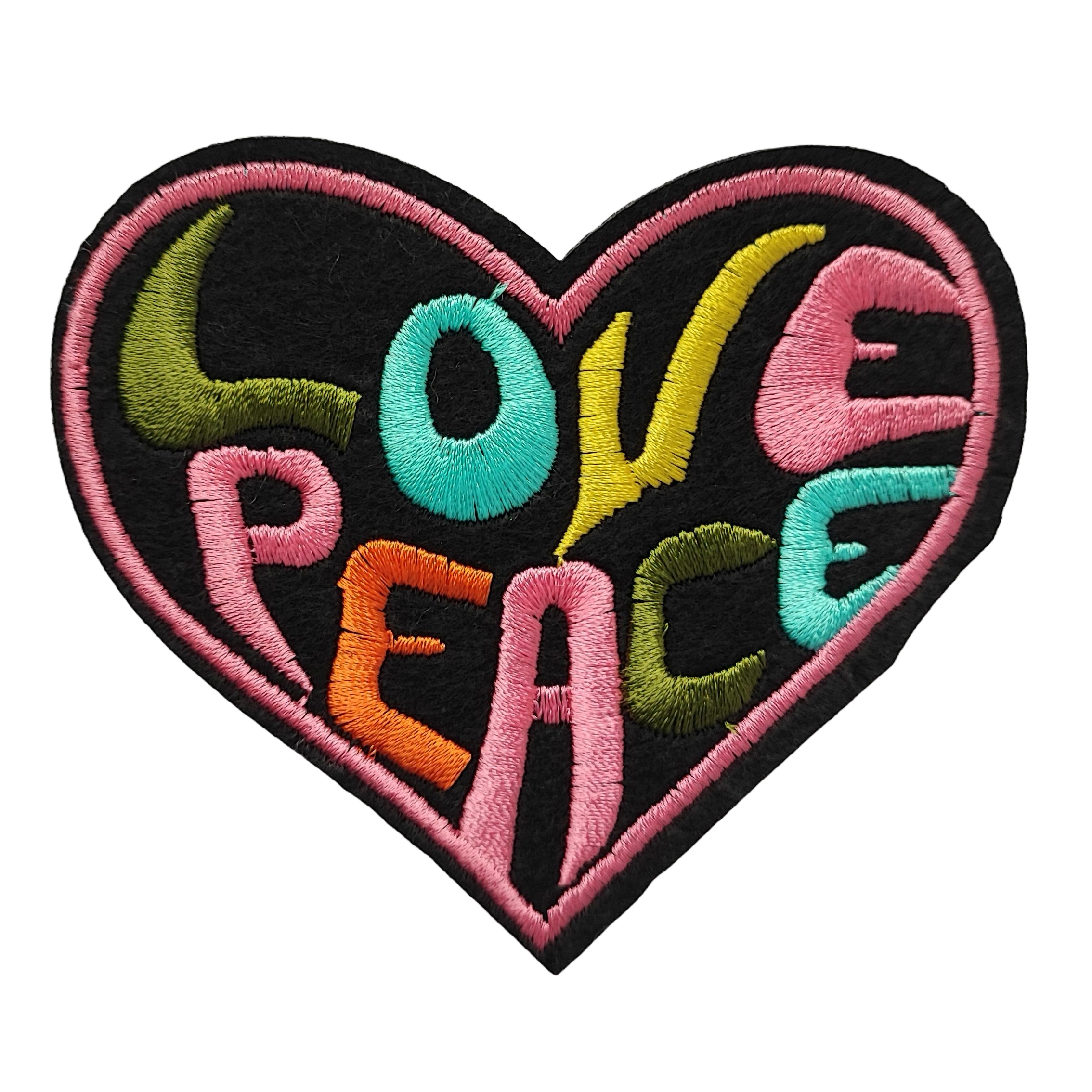 Patch Thermocollant Coeur Peace & Love