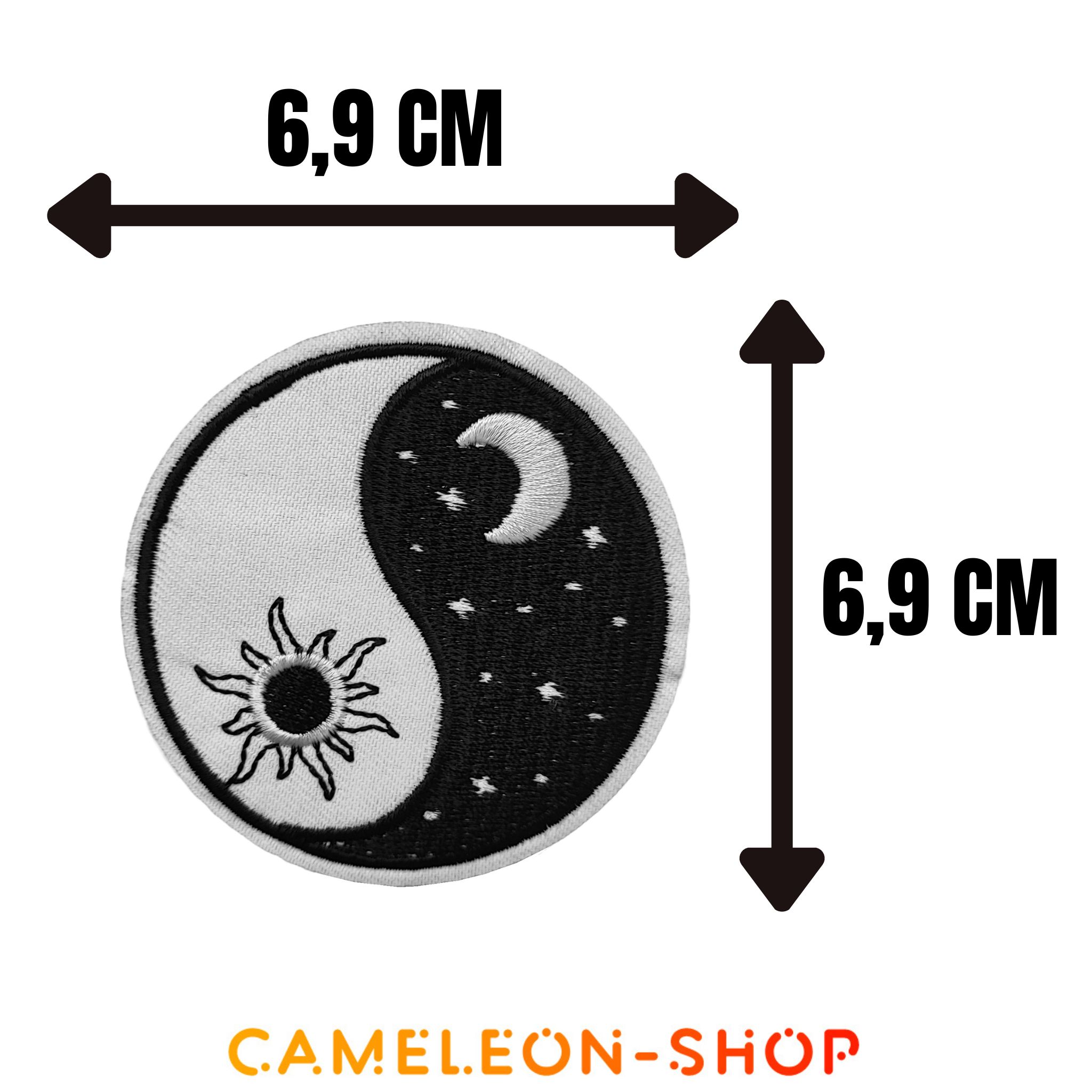 Patch thermocollant yin yang soleil lune étoiles 2