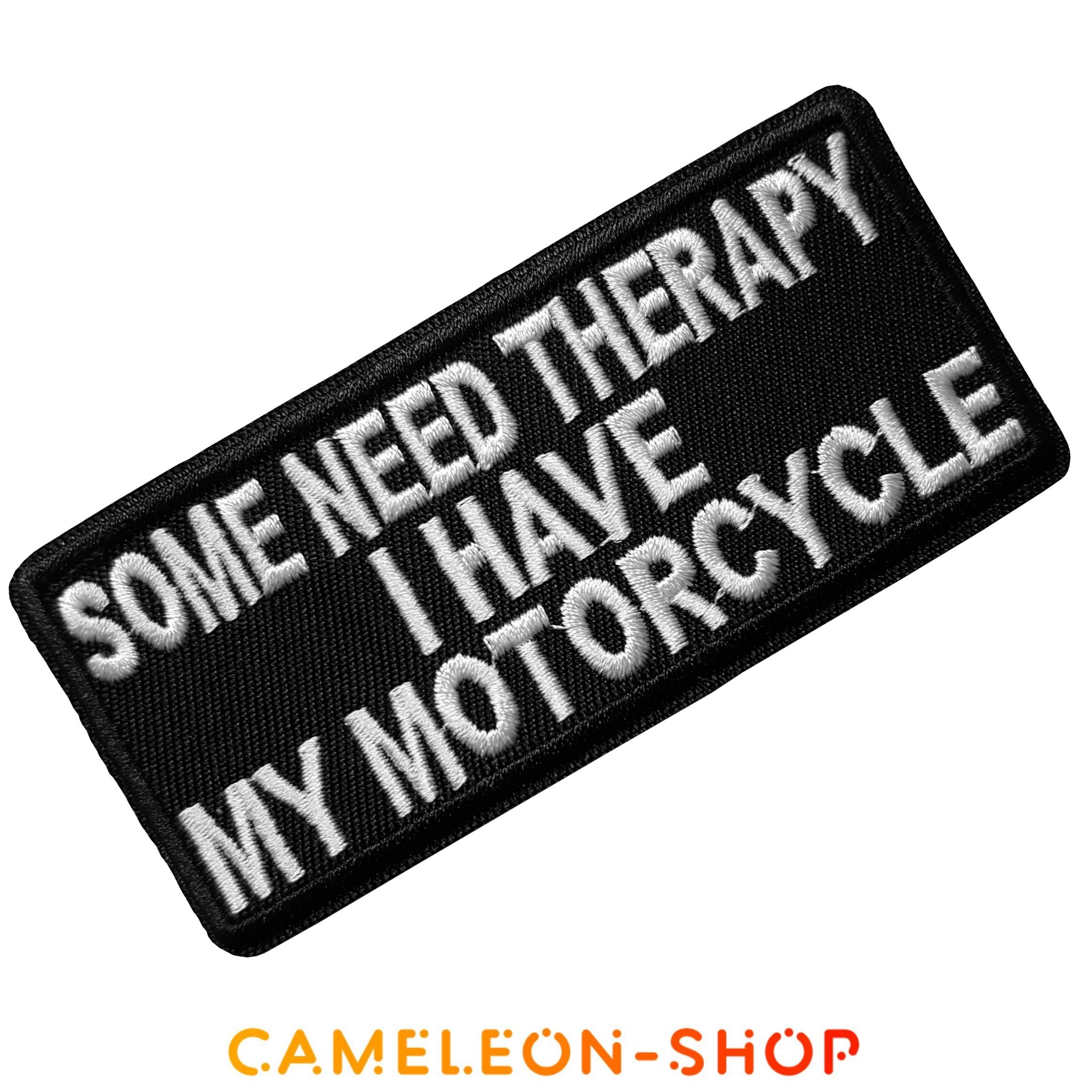 Écusson Certains Ont Besoin de Thérapie Moi JAi Ma Moto Patch Biker Motard Thermocollant 3