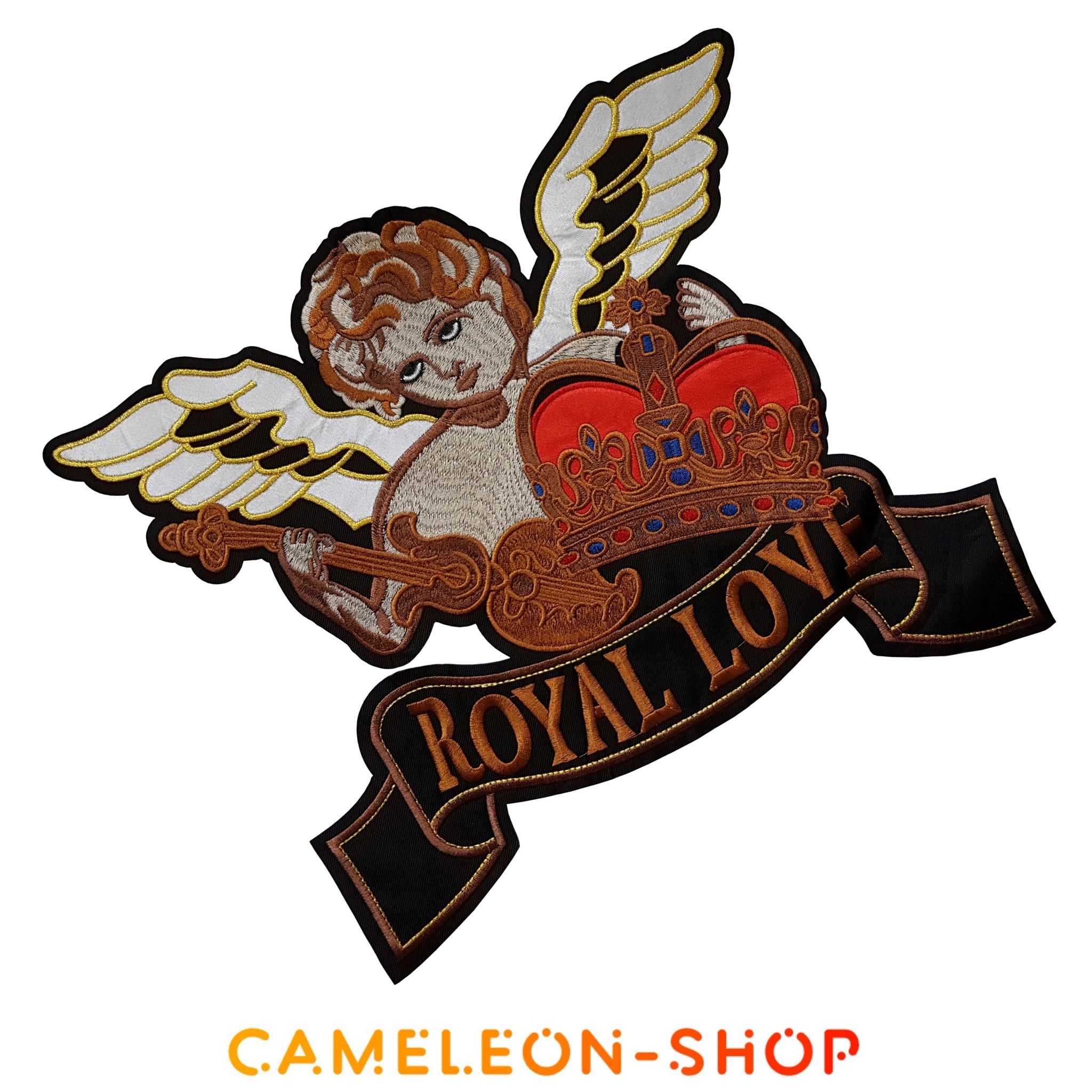 Grand patch ange ailés couronne royal love 3