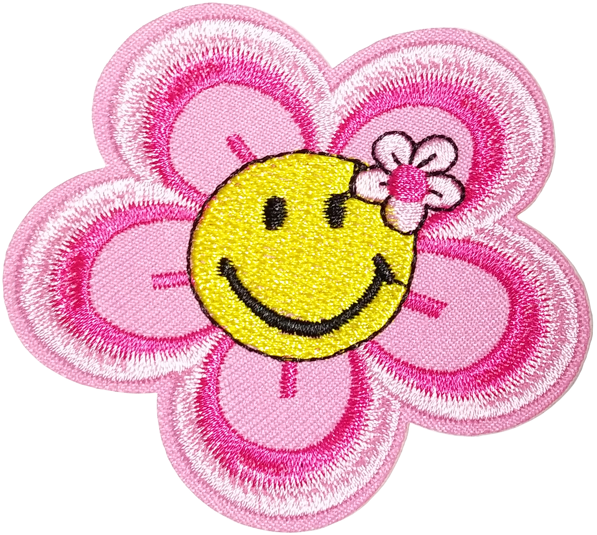Patch Thermocollant Fleur Rose Smiley